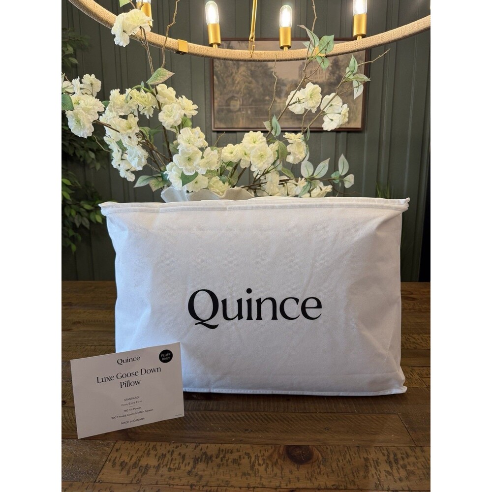 Quince Luxe Goose Down Pillow Size Standard ~Firm/Extra Firm|MSRP $184